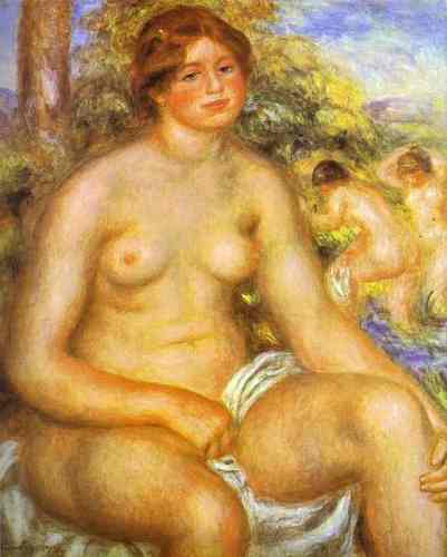 Сидящая купальщица.1914